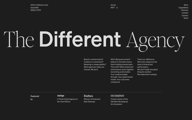 Oversized Serif Statement Section on thevariable.com