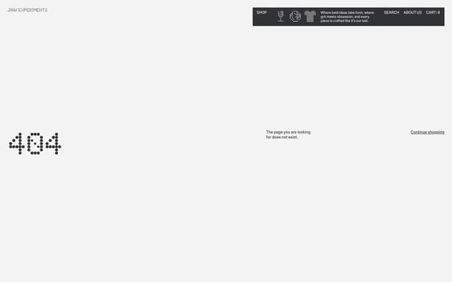 Extreme Tension 404 Page on store.rawlab.co