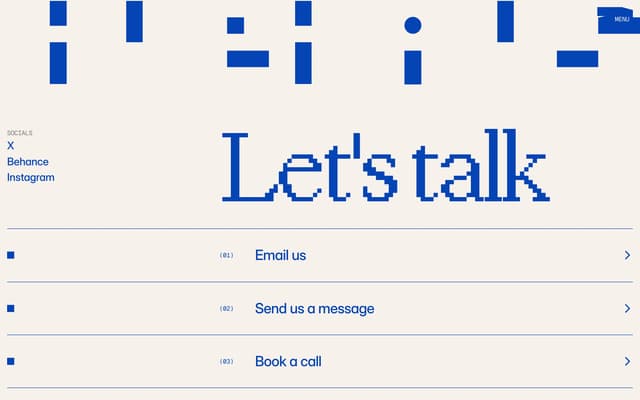 Directory-as-form contact page on huehaus.design