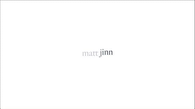 Hero section with zoom-blur text transition on mattjinn.com