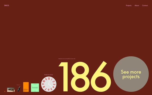 Massive counter with filmstrip timeline on smlxl.company