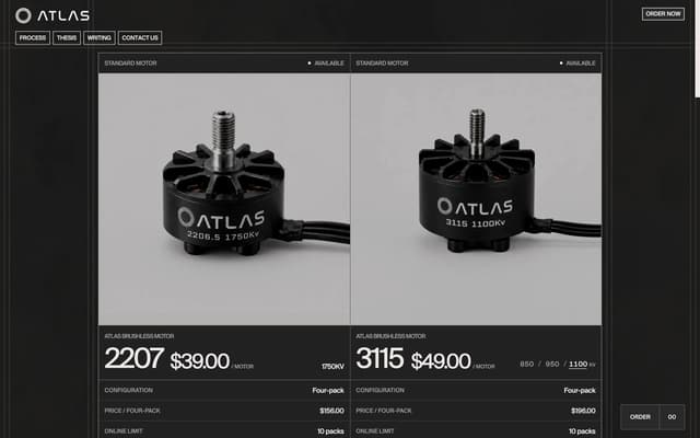 Motors Product Page on atlasmotion.com