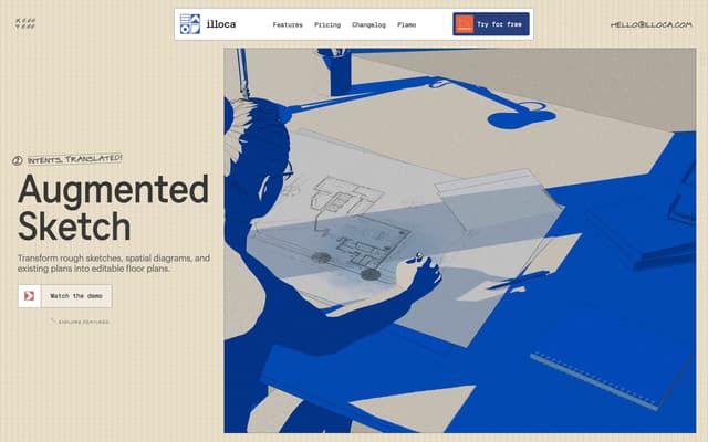 Augmented Sketch Feature Showcase on illoca.com