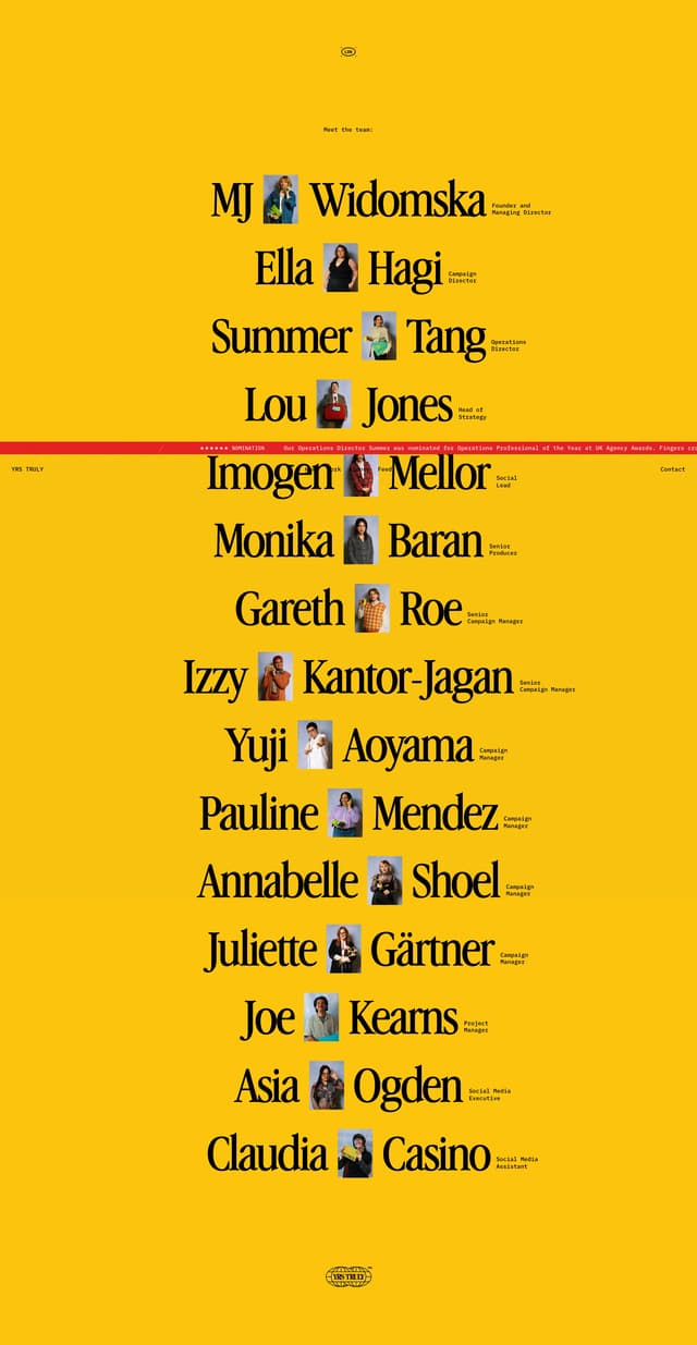 Editorial Team Directory on yrstruly.uk