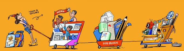 Animated Cart Navigation on rachelatwork.com