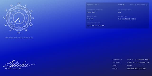 Gradient CTA with Data Clock on shinkei.systems