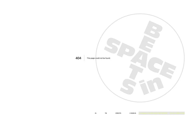 Asymmetric 404 with Cropped Logo on beatsinspace.net