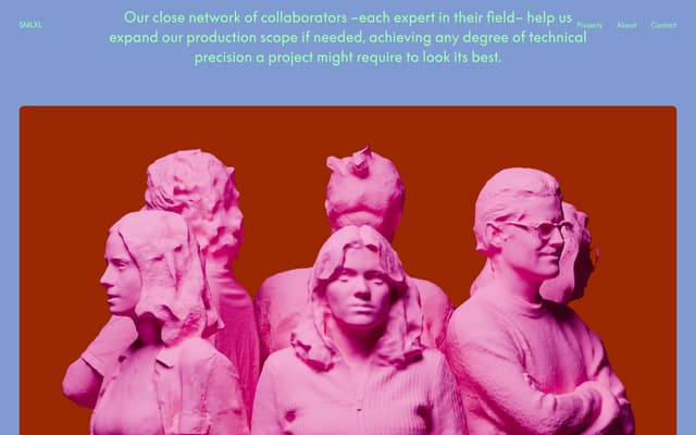 3D glitch clay team portraits on smlxl.company