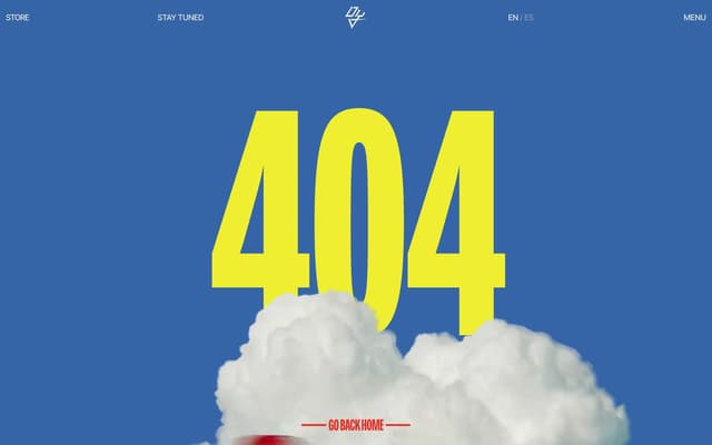 Cloud-masked 404 page on daddyyankee.com