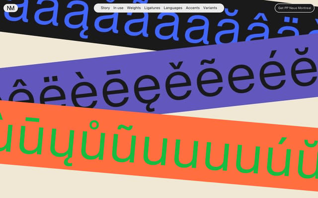 Tilted Accent Character Stripes on neuemontreal.com