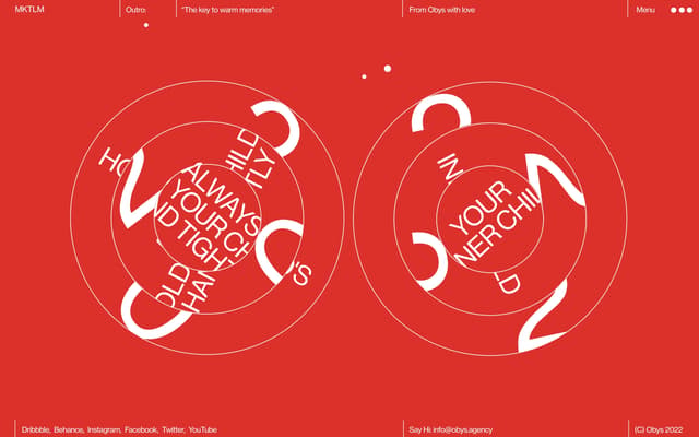 Red Monochrome Closing Spread on mktlm.obys.agency