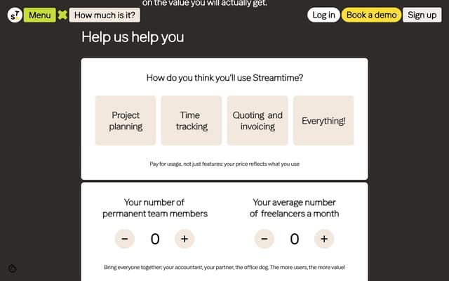 Streamtime Pricing on streamtime.net