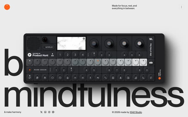 Z-Depth Typography with Layered Hardware on midlife.engineering