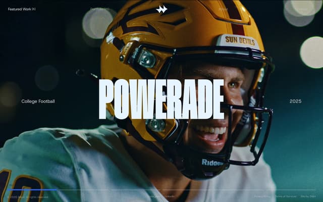 Cinematic Hero with Z-Index Typography on thiswasmajor.com