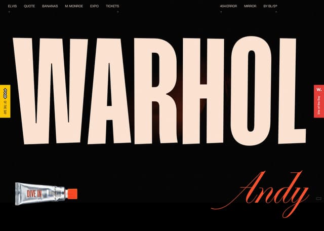 Warhol Arts Hero on warhol-arts.webflow.io