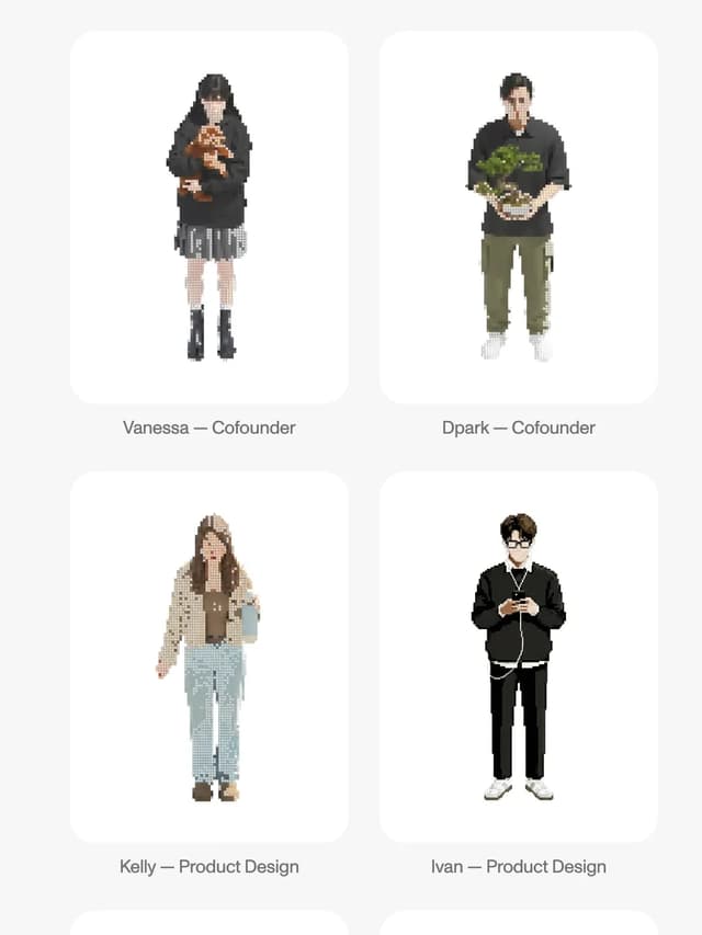 Pixel-Art Team Avatars on otherkind.design
