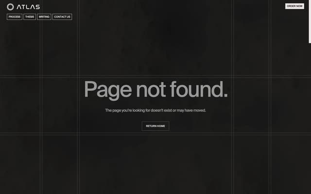 404 Error Page on atlasmotion.com