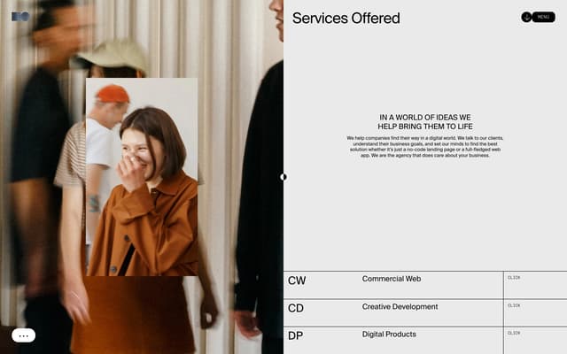 Split-Screen Services with Table List on snp.agency