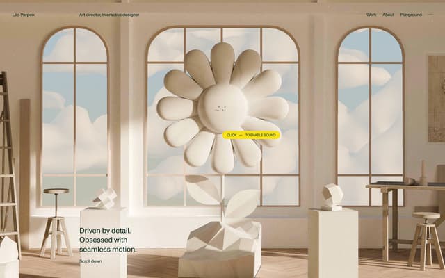 3D WebGL Studio Hero on leoparpeix.com