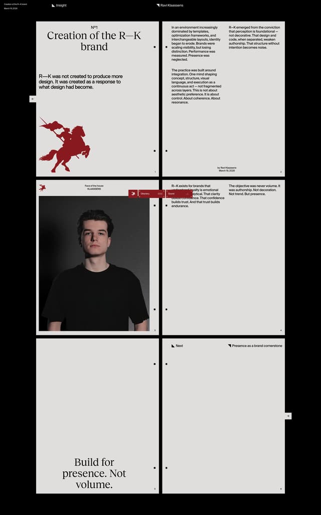 Dark Editorial Article Layout on raviklaassens.com