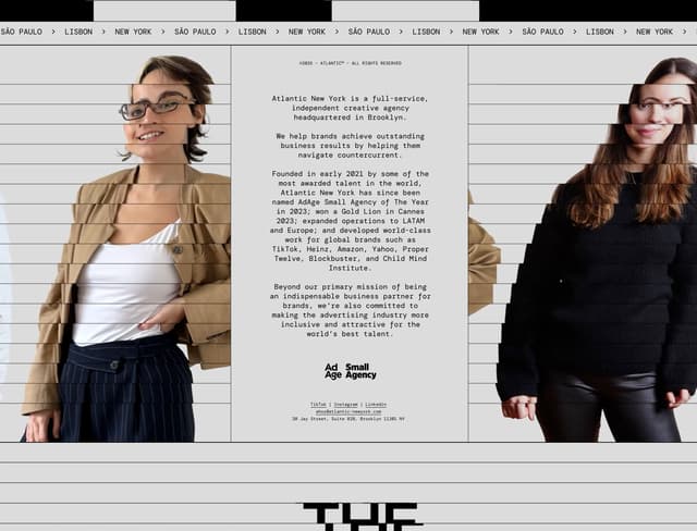 Glitch-Sliced Three-Column About Grid on atlantic-newyork.com